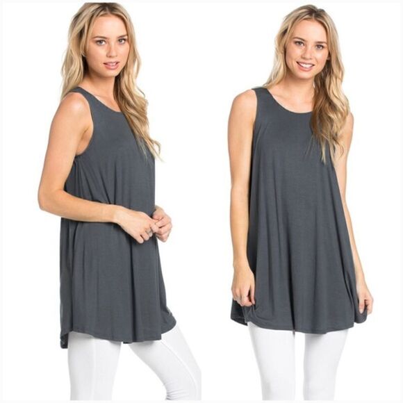 Charcoal Gray Swing Tank SMALL - Picture 6 of 6